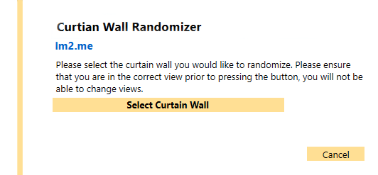 WPF form to allow for wall selection